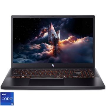 Laptop Acer Gaming 15.6'' Nitro V 15 ANV15-52, FHD IPS 165Hz, Procesor Intel® Core™ i9-13900H (24M Cache, up to 5.40 GHz), 32GB DDR4, 1TB SSD, GeForce RTX 5050 8GB, No OS, Obsidian Black