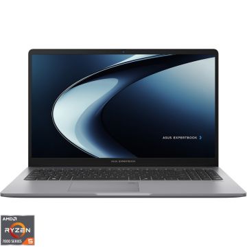 Laptop ASUS 15.6'' ExpertBook P1 PM1503CDA, FHD, Procesor AMD Ryzen™ 5 7535HS (16M Cache, up to 4.55 GHz), 8GB DDR5, 512GB SSD, AMD Radeon 660M, No OS,  Misty Grey