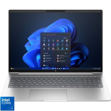 Laptop HP 16'' ProBook 4 G1iR 16, WUXGA IPS, Procesor Intel® Core™ 5 120U (12M Cache, up to 5.00 GHz), 16GB DDR5, 512GB SSD, Intel Graphics, Win 11 Pro, Silver