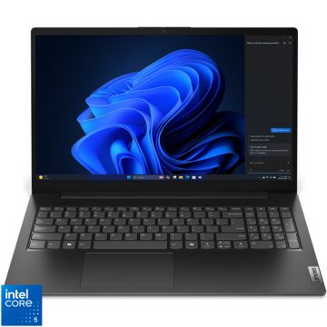 Laptop Lenovo 15.6'' V15 G5 IRL, FHD IPS, Procesor Intel® Core™ 5 210H (12M Cache, up to 4.80 GHz), 16GB DDR5, 512GB SSD, Intel Graphics, Win 11 Pro, Business Black