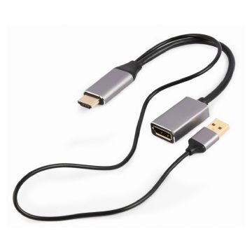 Adaptor Gembird 1x HDMI Male - 1x DisplayPort Female, Negru