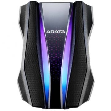 Adata HDD Extern ADATA Durable HD770G 2TB, RGB, 2.5, USB 3.2 Gen 1, Negru