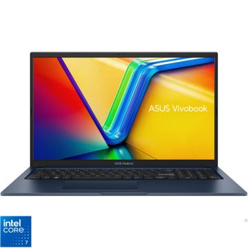 Laptop ASUS 17.3'' Vivobook 17 X1704VA, FHD, Procesor Intel® Core™ 7 150U (12M Cache, up to 5.40 GHz), 16GB DDR4, 1TB SSD, Intel Graphics, No OS, Quiet Blue