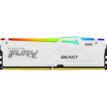Memorie Kingston FURY Beast RGB White 32GB DDR5 5600MHz CL36