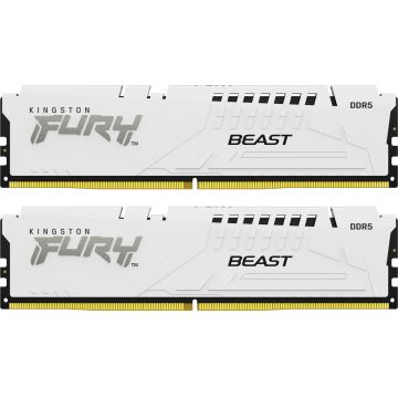 Memorie Kingston FURY Beast White 64GB DDR5 6400MHz CL32 Dual Channel Kit
