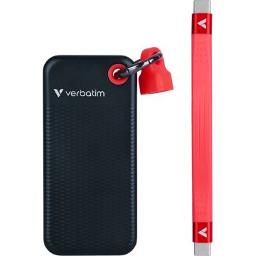 SSD Verbatim Pocket 1TB USB-C 3.2 Gen 2 Black/Red