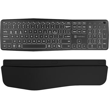 Tastatura Natec NKL-1995 Porifera Backlit Ergonomic Black
