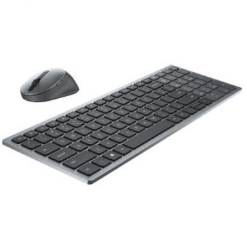 Dell Kit Wireless Dell 580-AIWM-05, Tastatura, USB, Grey + Mouse Optic, USB, Grey