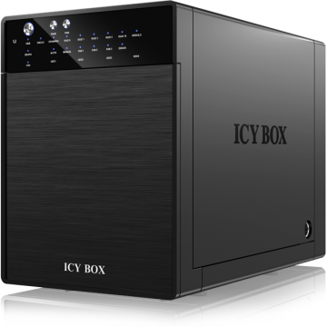 ICYBOX Carcasa ext. HDD IcyBox 4 x 3,5'' USB 3.0, eSATA Host, RAID 0 1, 3, 5, 10, negr