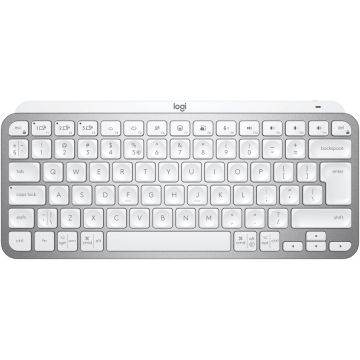 Logitech Tastatura iluminata Logitech MX Keys Mini, Wireless, layout US INTL, Pale Grey