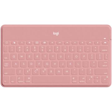 Logitech Tastatura wireless Logitech 920-010059 pentru iPhone, iPad si Apple TV, US layout, Roz