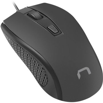 natec Mouse optic Natec Hoopoe 2 1600, Cu fir, USB, Negru