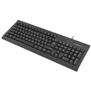 natec Tastatura NATEC MORAY, layout US, card SMART ID, USB, Negru