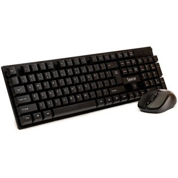 spacer Kit wireless tastatura si mouse Spacer SPDS-1100, Negru
