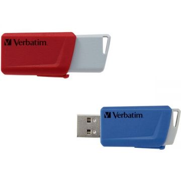 Verbatim Memorie USB Verbatim Store' n Click 2x32GB USB 3.2 Red Blue