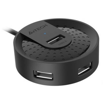 A4tech Hub A4Tech HUB-20-BK, 4x USB 2.0, Negru