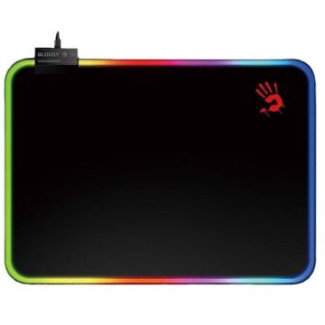 A4tech Mousepad gaming A4tech Bloody MP-35N, backlit RGB 350x250mm, Negru