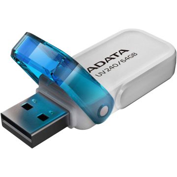 Adata Memorie USB Adata UV240, 64GB, USB 2.0, alb