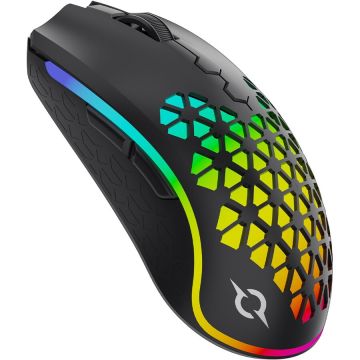 AQIRYS Mouse AQIRYS Polaris, ultrausor 73g, wireless 2.4GHz, FastCharge, USB-C, Negru
