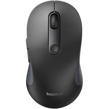 BASEUS MOUSE Baseus F02, Pt. PC sau NB, wireless 2.4GHz si Bluetooth, Optic, 800-1200-1600 dpi, Butoane-scroll 4-1, Negru,B01055505111-01 - 6932172651053