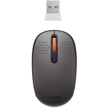 BASEUS MOUSE Baseus, wireless 2.4GHz si Bluetooth, Pt. PC sau NB, Optic, 800-1200-1600 dpi, butoane-scroll 3-1, Gri,B01055503833-00 - 6932172632878