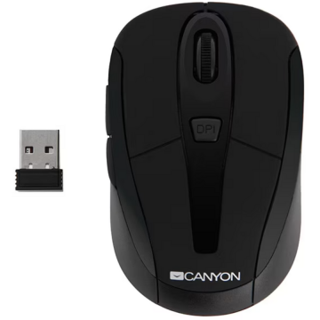 Canyon Black color, 3 buttons and 1 scroll wheel with 1000/1200/1600 switchable dpi plus 2 additional up/do