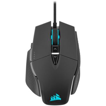 CORSAIR Mouse gaming Corsair M65 Ultra, iluminare RGB, switchuri optice Omron, 26000 DPI, Negru