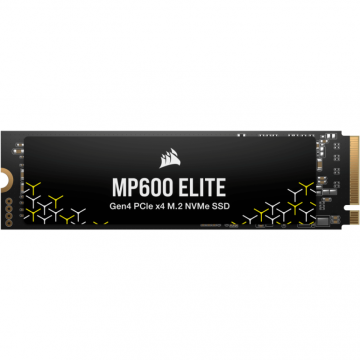 CORSAIR Solid-State Drive (SSD) Corsair MP600 ELITE 2TB, Gen4 PCIe x4 NVMe M.2 SSD (no heatsink), Negru