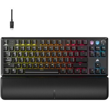 CORSAIR Tastatura gaming mecanica Corsair K70 PRO TKL, Hall Effect Programmable , MGX Hyperdrive magnetic switches, RGB