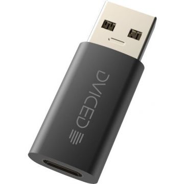 Dviced Adaptor Dviced DV300005, USB Type-C la USB-A, 10 Gbps, Negru