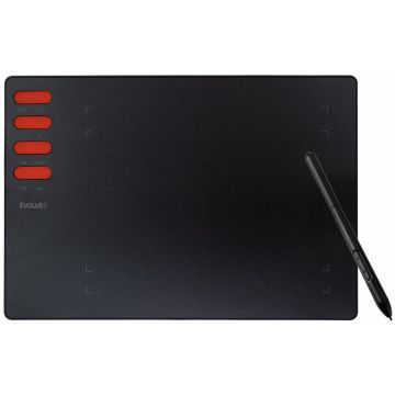 Evolveo Tableta grafica Evolveo GFK-T8, cu opt taste programabile Grafico T8, fara afisaj, Negru