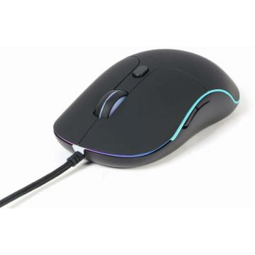 GEMBIRD MOUSE GEMBIRD cu fir, Pt. PC sau NB, USB, Optic, 2400 dpi, butoane-scroll 6-1, Scroll cu iluminare, Negru, MUS-UL-02