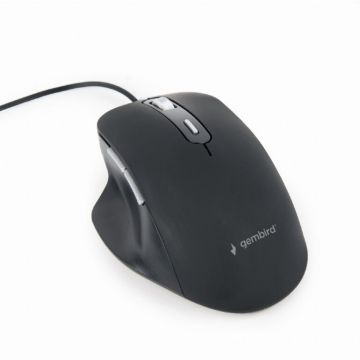 GEMBIRD MOUSE GEMBIRD cu fir, pt. PC sau NB, USB, optic, 3600 dpi, butoane-scroll 6-1, Negru, MUS-6B-02