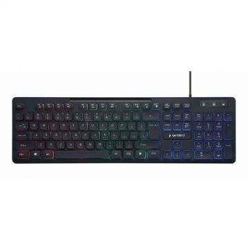 GEMBIRD Tastatura Multimedia USB backlight 3 culori Black, Gembird KB-UML3-02