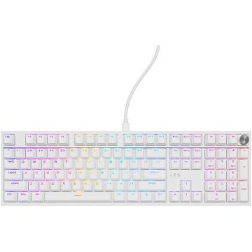 Genesis Tastatura Gaming Mecanica Genesis THOR 404 RGB Outemu Peach Silent Switch, USB Alb