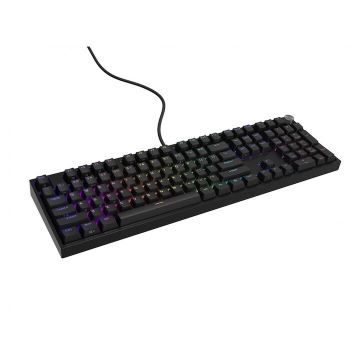 Genesis Tastatura Gaming Mecanica Genesis THOR 404 RGB Outemu Peach Silent Switch, USB Negru