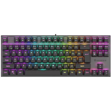 Genesis Tastatura mecanica cu fir pentru gaming Genesis Thor 303 TKL, RGB, Switch Outemu Red, Lungime cablu 1.8m, Negru
