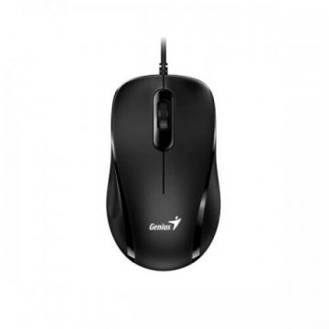 genius MOUSE Genius cu fir DX-101, pt. PC sau NB, USB, optic, 1200 dpi, butoane-scroll 3-1, Negru, 31010026401