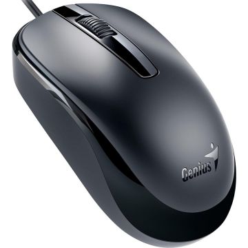 genius Mouse optic, cu fir, Genius DX-120, USB-C, 1200 dpi, butoane/scroll 3/1, cablu 1.5m, negru