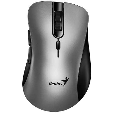 genius Mouse wireless Genius, Ergo 8100S, 2.4GHz, optic, silentios, 1600 dpi, 6 butoane, argintiu