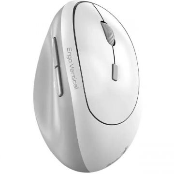 genius Mouse wireless, Genius Ergo 8350S, optic, 2400 dpi, 6 butoane, alb-gri
