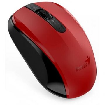 genius MOUSE wireless Genius NX-8008S, PC sau NB, wireless, 2.4GHz, optic, 1200 dpi, butoane-scroll 3-1, Rosu, 31030028401