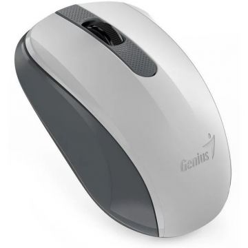 genius MOUSE wireless Genius, NX-8008S, pt. PC sau NB, 2.4GHz, optic, 1200 dpi, butoane-scroll 3-1, alb-gri, 31030028403