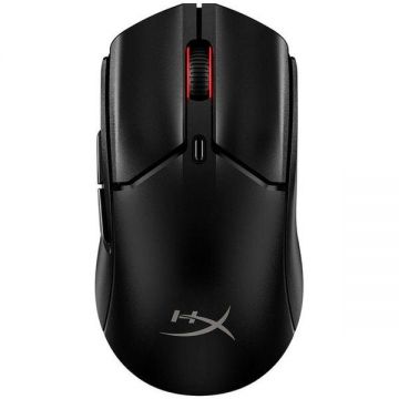 HP Mouse gaming wireless HyperX Pulsefire Haste 2 Mini, timp de raspuns 8000Hz @ 0,125 ms, rezolutie: 26000 DPI, iluminare RGB, durata de viata baterie pana la 100 ore, Negru