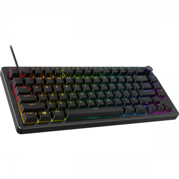 HP Tastatura Gaming Mecanica HyperX Alloy Rise 75, iluminare RGB, layout US, HyperX Linear Switch, Negru
