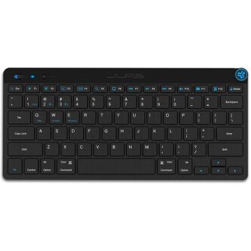 JLab Tastatura Wireless JLAB GO Keyboard IEUKGOKEYBRBLK4, Bluetooth 5, USB Dongle, 78 taste, Negru