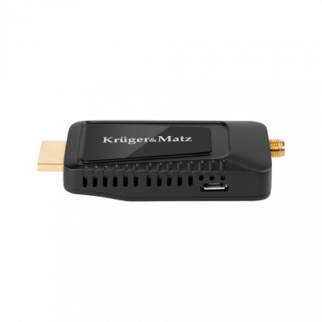 Kruger&Matz Tuner DVB-T2, Kruger & Matz, HEVC H.265, Negru