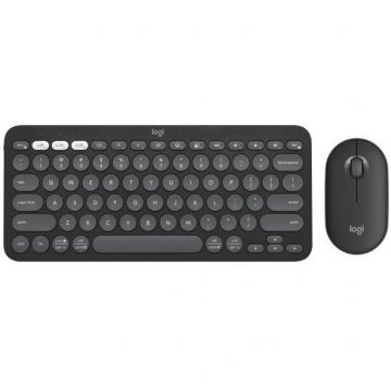 Logitech Kit tastatura + mouse Logitech Pebble 2 Combo, Negru
