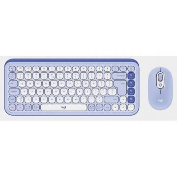 Logitech Kit tastatura si mouse Logitech Pop Icon Combo, Bluetooth, Mov