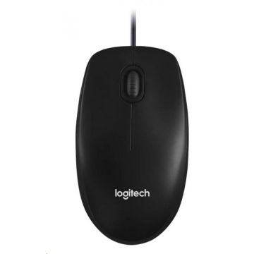 Logitech MOUSE Logitech M100, cu fir, USB, 1000 dpi, butoane-scroll 2-1, Negru 910-006652